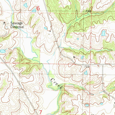 United States Geological Survey Fairfield South, IA (1980, 24000-Scale) digital map