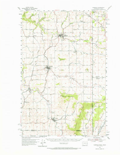 United States Geological Survey Fairfield, WA-ID (1954, 62500-Scale) digital map