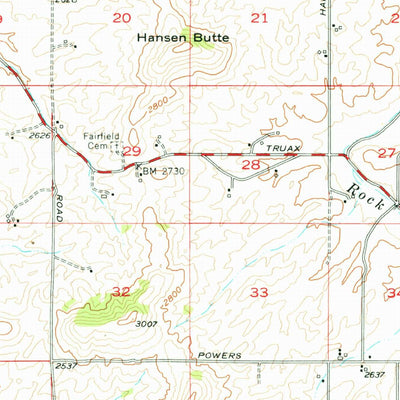United States Geological Survey Fairfield, WA-ID (1954, 62500-Scale) digital map