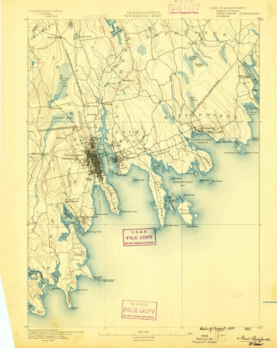 United States Geological Survey Fairhaven, MA (1888, 62500-Scale) digital map