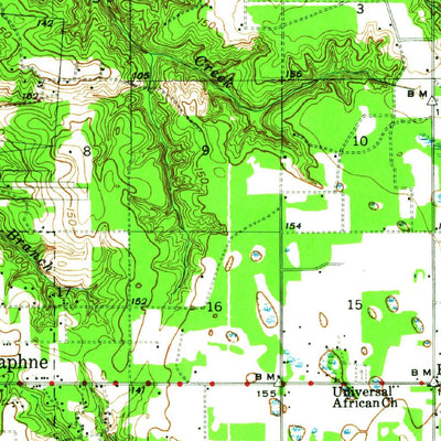 United States Geological Survey Fairhope, AL (1941, 62500-Scale) digital map