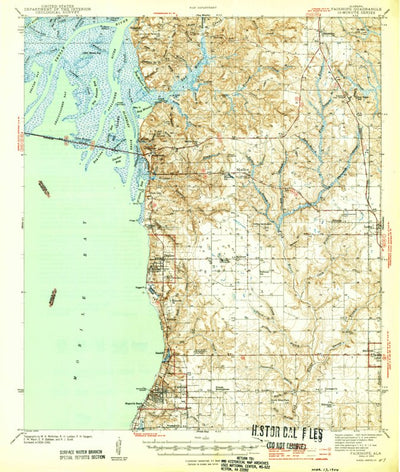 United States Geological Survey Fairhope, AL (1944, 62500-Scale) digital map