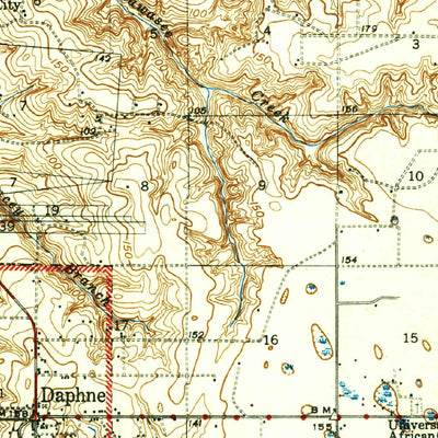 United States Geological Survey Fairhope, AL (1944, 62500-Scale) digital map