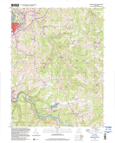 United States Geological Survey Fairmont East, WV (1999, 24000-Scale) digital map