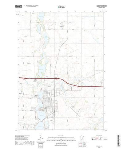 United States Geological Survey Fairmont, MN (2022, 24000-Scale) digital map