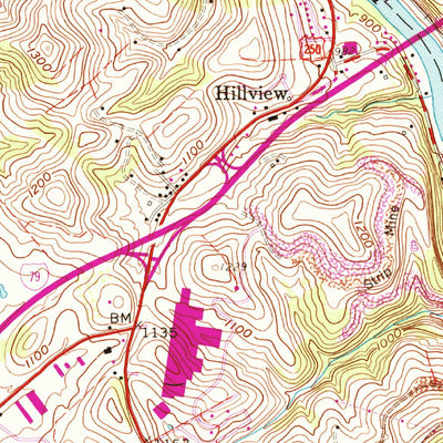United States Geological Survey Fairmont West, WV (1958, 24000-Scale) digital map