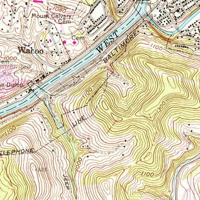 United States Geological Survey Fairmont West, WV (1958, 24000-Scale) digital map