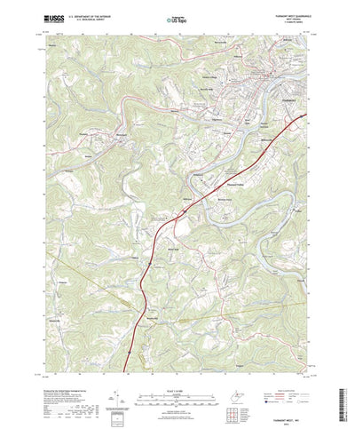 United States Geological Survey Fairmont West, WV (2023, 24000-Scale) digital map