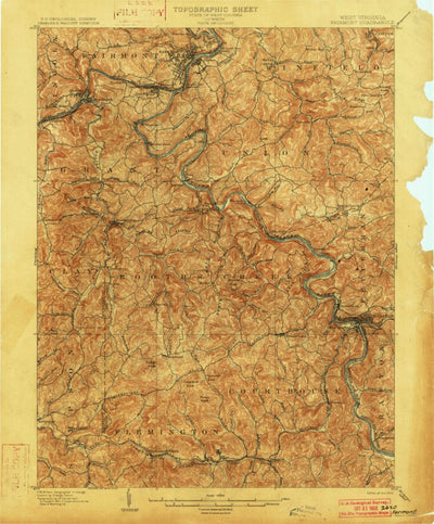 United States Geological Survey Fairmont, WV (1902, 62500-Scale) digital map