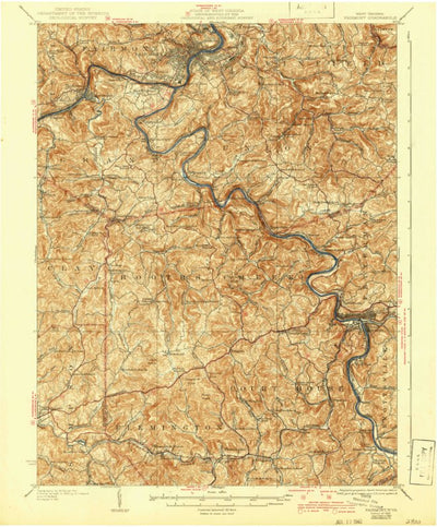 United States Geological Survey Fairmont, WV (1926, 62500-Scale) digital map