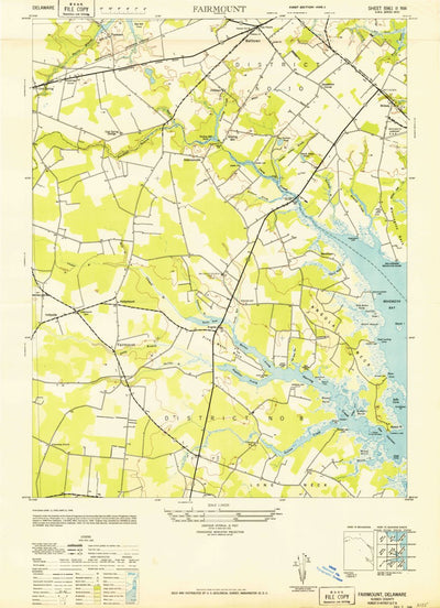 United States Geological Survey Fairmount, DE (1943, 24000-Scale) digital map