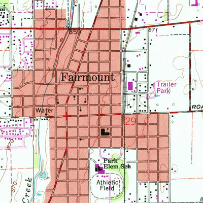 United States Geological Survey Fairmount, IN (1960, 24000-Scale) digital map
