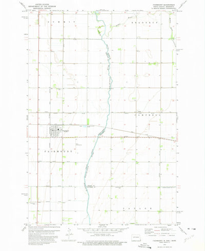 United States Geological Survey Fairmount, ND-MN (1973, 24000-Scale) digital map