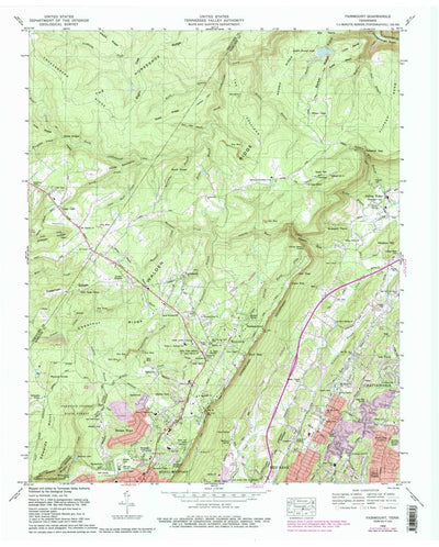 United States Geological Survey Fairmount, TN (1969, 24000-Scale) digital map