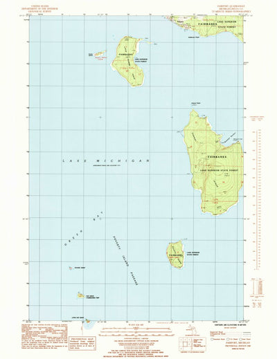 United States Geological Survey Fairport, MI (1985, 24000-Scale) digital map