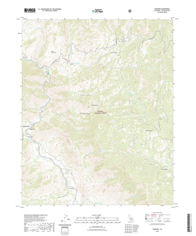 United States Geological Survey Fairview, CA (2022, 24000-Scale) digital map
