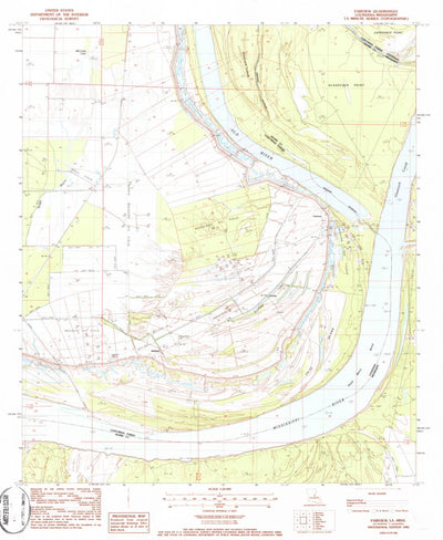 United States Geological Survey Fairview, LA-MS (1983, 24000-Scale) digital map
