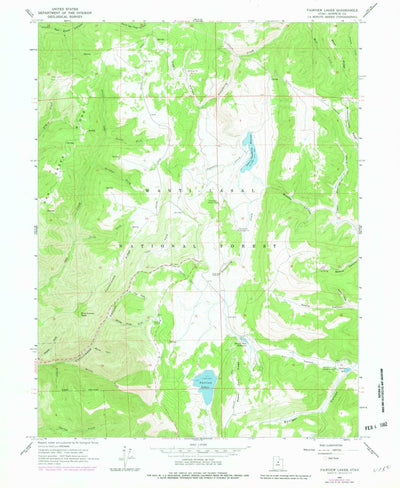 United States Geological Survey Fairview Lakes, UT (1965, 24000-Scale) digital map