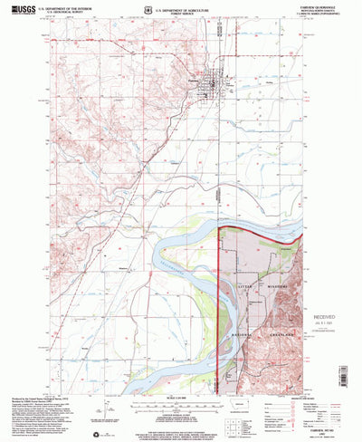 United States Geological Survey Fairview, MT-ND (1997, 24000-Scale) digital map