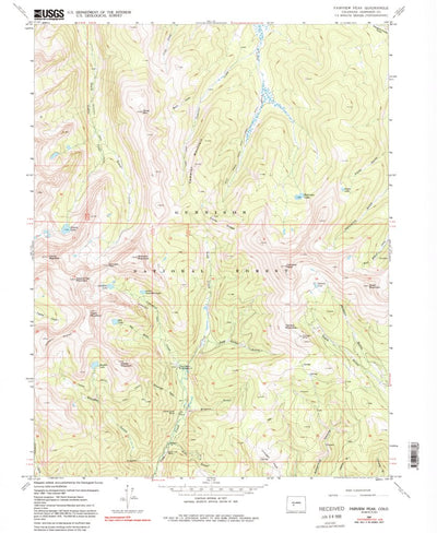 United States Geological Survey Fairview Peak, CO (1967, 24000-Scale) digital map