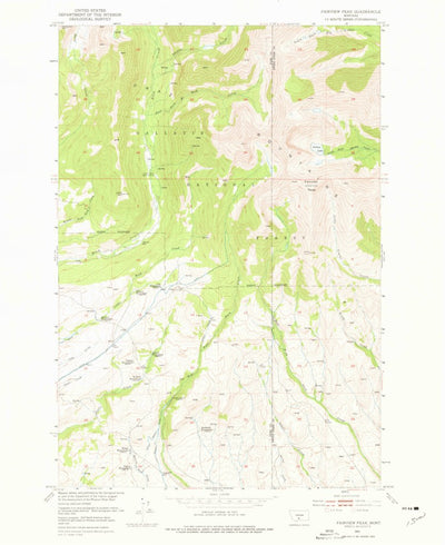 United States Geological Survey Fairview Peak, MT (1951, 24000-Scale) digital map