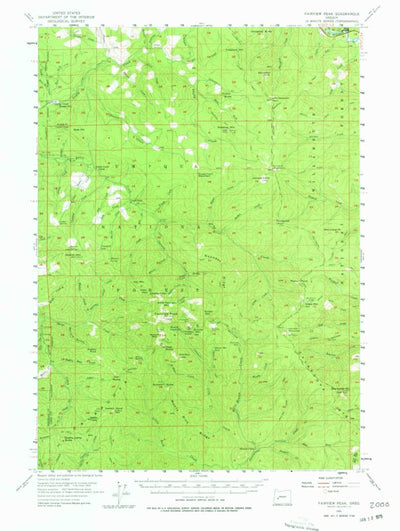 United States Geological Survey Fairview Peak, OR (1955, 62500-Scale) digital map