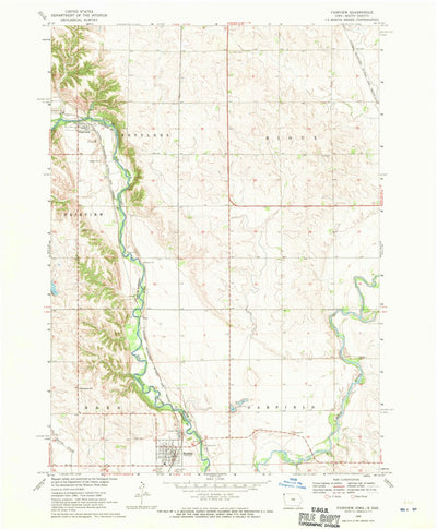 United States Geological Survey Fairview, SD-IA (1968, 24000-Scale) digital map