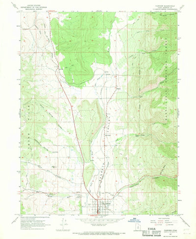 United States Geological Survey Fairview, UT (1967, 24000-Scale) digital map