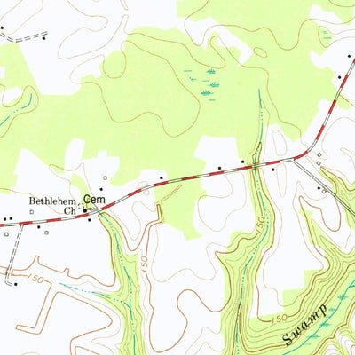 United States Geological Survey Faison, NC (1975, 24000-Scale) digital map