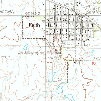 United States Geological Survey Faith, SD (1983, 24000-Scale) digital map