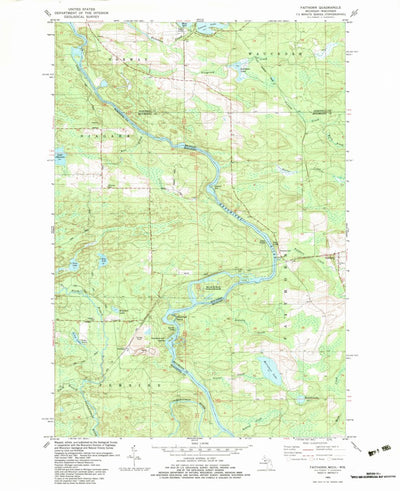 United States Geological Survey Faithorn, MI-WI (1982, 24000-Scale) digital map