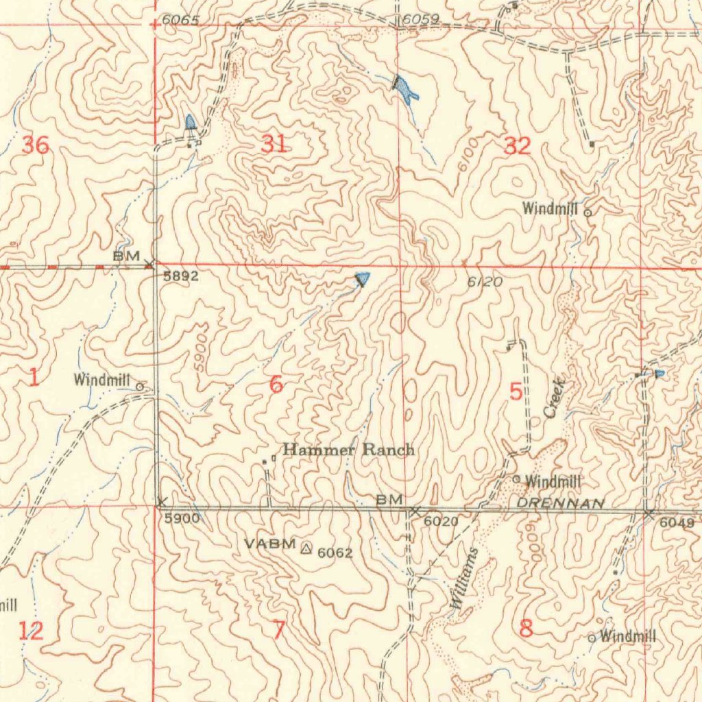 Falcon Ridge Map Falcon, CO (1948, 62500-Scale) Map by United States Geological Survey ...