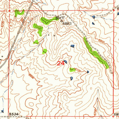 United States Geological Survey Falcon NW, CO (1948, 24000-Scale) digital map