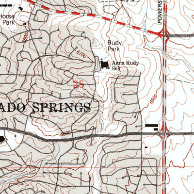 United States Geological Survey Falcon NW, CO (1961, 24000-Scale) digital map