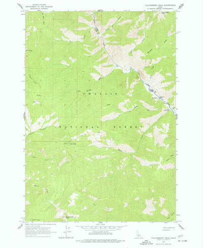 United States Geological Survey Falconberry Peak, ID (1963, 24000-Scale) digital map