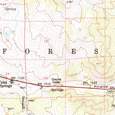 United States Geological Survey Fales Hot Springs, CA-NV (1956, 62500-Scale) digital map