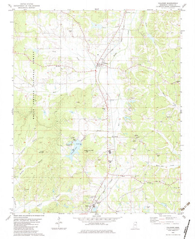 United States Geological Survey Falkner, MS (1982, 24000-Scale) digital map