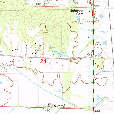 United States Geological Survey Falkner, MS (1982, 24000-Scale) digital map