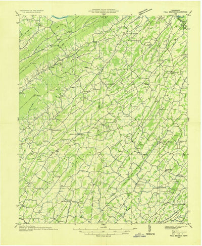 United States Geological Survey Fall Branch, TN (1935, 48000-Scale) digital map