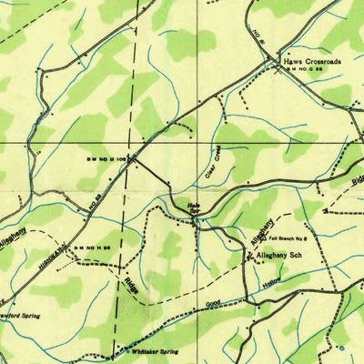 United States Geological Survey Fall Branch, TN (1935, 48000-Scale) digital map