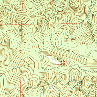 United States Geological Survey Fall Creek Lake, OR (1997, 24000-Scale) digital map