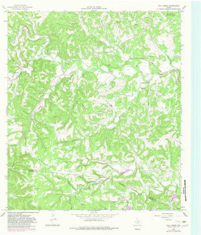 United States Geological Survey Fall Creek, TX (1964, 24000-Scale) digital map