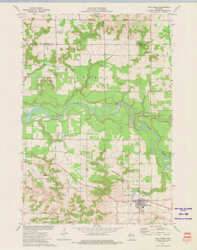United States Geological Survey Fall Creek, WI (1972, 24000-Scale) digital map
