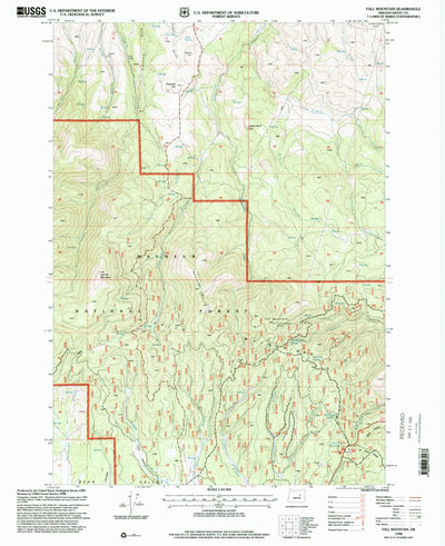 United States Geological Survey Fall Mountain, OR (1998, 24000-Scale) digital map