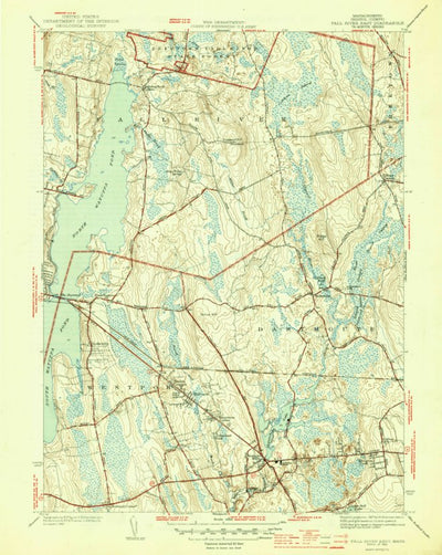 United States Geological Survey Fall River East, MA (1944, 31680-Scale) digital map