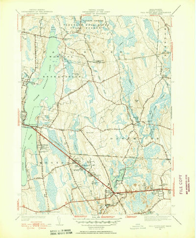 United States Geological Survey Fall River East, MA (1951, 31680-Scale) digital map