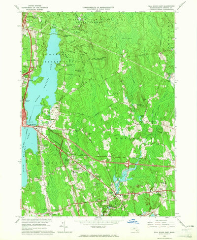 United States Geological Survey Fall River East, MA (1963, 24000-Scale) digital map
