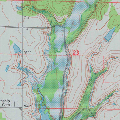 United States Geological Survey Fall River Lake, KS (1975, 24000-Scale) digital map