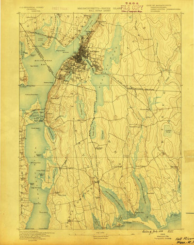 United States Geological Survey Fall River, MA-RI (1888, 62500-Scale) digital map