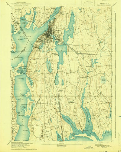 United States Geological Survey Fall River, MA-RI (1893, 62500-Scale) digital map